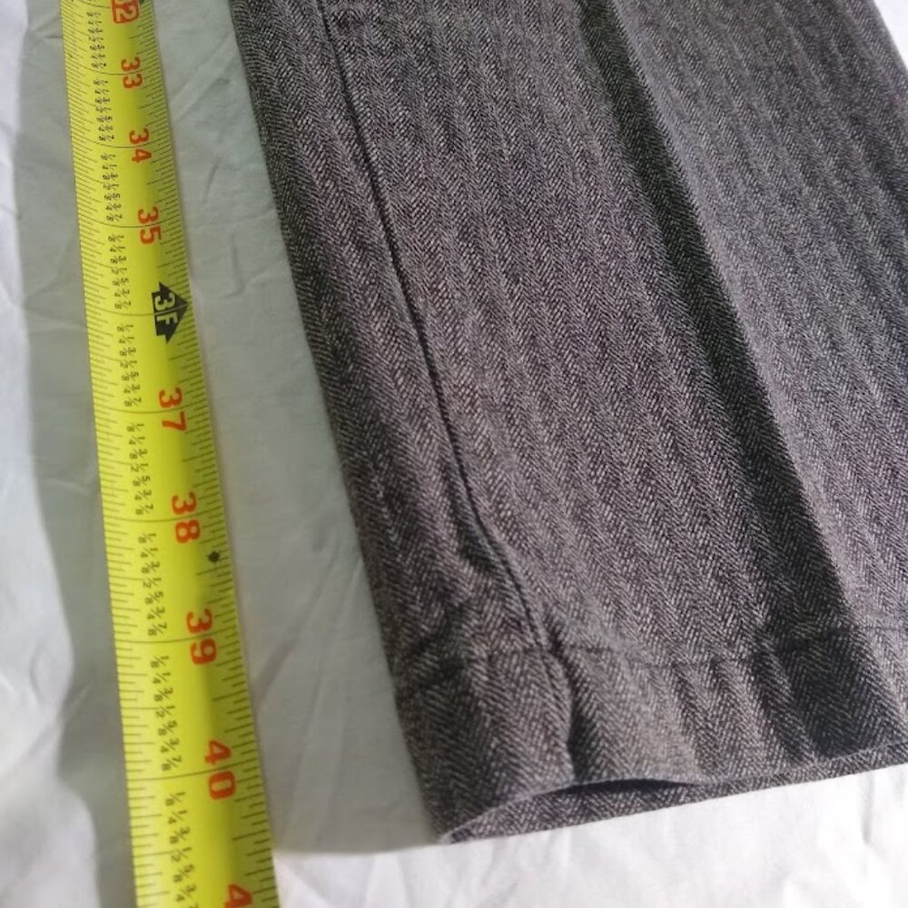 Vintage Lee size 10   brown herringbone-tweed   pant/slacks/trousers - Picture 12 of 16